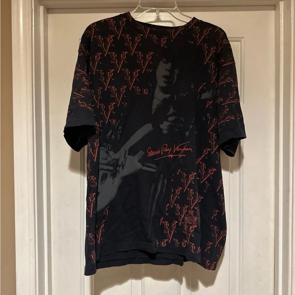 Vintage 1992 Stevie Ray Vaughan SRV Shirt XL Brockum All Over Print  Rock